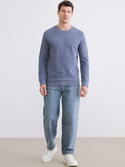 Bisiklet Yaka Erkek Sweatshirt