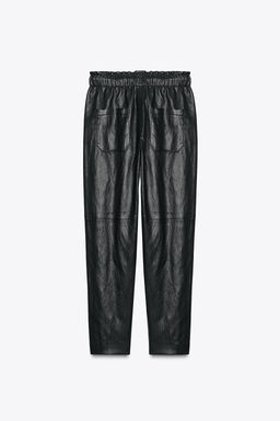 FAUX LEATHER TROUSERS