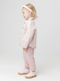 КР 400815/розовый лед к597 брюки д/дев яс