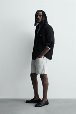 REGULAR FIT DENIM SHORTS - Zara фото 4
