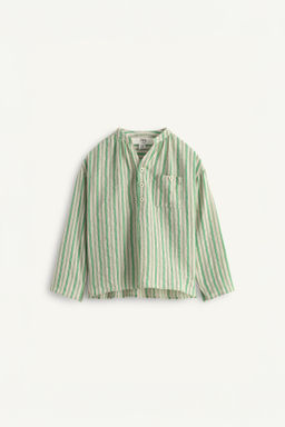 CAMISA RAYAS BOLSILLO LIMITED EDITION / Raya verde - Zara фото 6