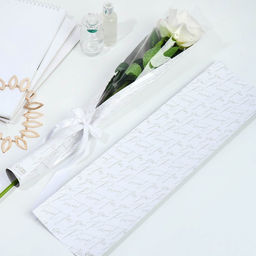 Цена за 20 шт. Пакет для цветов с вкладышем Present for you, паттерн - Дарите счастье фото 2