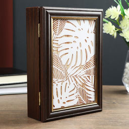 Ключница настенная «Листья», венге, 15×21 см, МИКС