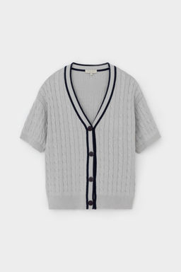 ЕВ 30210/жемчужный серый кардиган жен