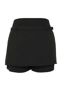 Limited Edition Siyah Kemerli Extra Mini Sort Dokuma Etek TWOSS25ET00107 - Trendyolmilla фото 5