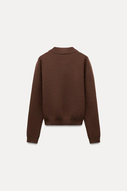 ARGYLE JACQUARD POLO SWEATER - Zara фото 15