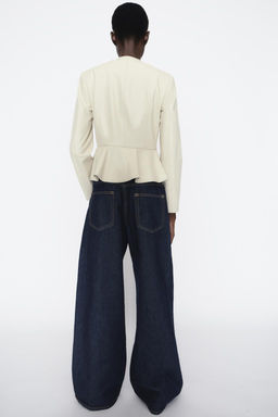 PEPLUM LEATHER EFFECT BLAZER - Zara фото 3