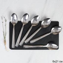 Ложка столовая 6 штук Серебро Вальтер / MJT24 /уп 100/ серебро 27