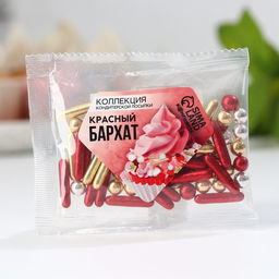 Посыпка кондитерская: золотая, красная, серебряная, 25 г. - Simaland фото 5