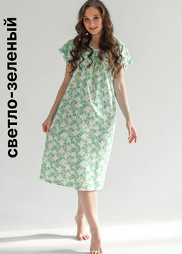 Сорочка ночная Полянка (рукав) Хлопок 100% - Оптима фото 16