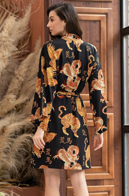 DRAGON 5083 Короткий запашной халат Mia-Amore  фото 2