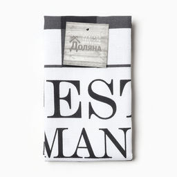 Полотенце кух.Доляна Best man black 35х60 см, 100% хл, 160г/м2  фото 6