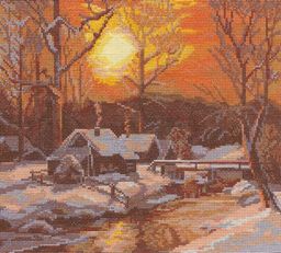 Набор для вышивания PANNA PS-0378 Зимнее утро 29 х 26 см