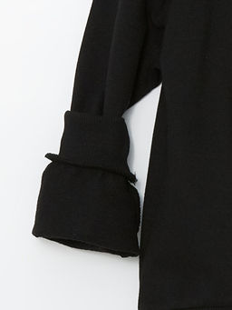 Bisiklet Yaka Bask?l? Uzun Kollu Erkek ?ocuk Sweatshirt