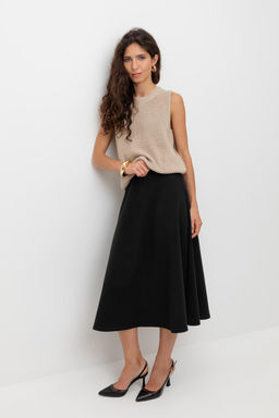 ЕВТ 7028/темный черный юбка жен