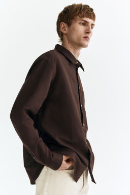 Camisa en mezcla de lino Relaxed Fit - H&m фото 11