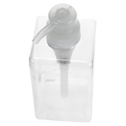 Дозатор для жидкого мыла акриловый "Белая лента-Б" 500мл, 6,5х6,5см h15,5см, противоударный (Китай)