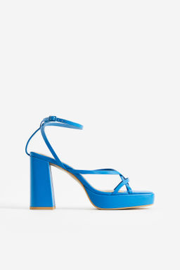 Sandalias de plataforma en piel