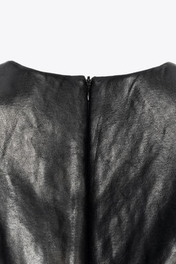 FAUX LEATHER MINI DRESS - Zara фото 9