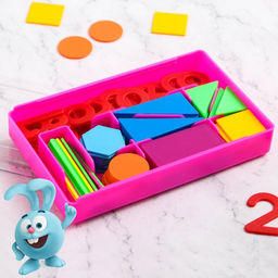 Счётный материал «Учимся считать», 130 элементов в наборе, Смешарики, МИКС