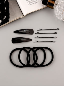 Цена за 3 шт. Набор для волос QF «Простой», набор 18 шт., чёрный