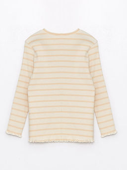 Bisiklet Yaka ?izgili K?z Bebek Ti??rt