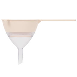 Сито с воронкой пластмассовое д13см, h14см, бежевый (Россия) - Домашняя мода фото 3