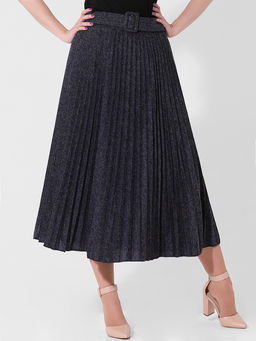 Юбка плиссе больших размеров длинная женская - Almond фото 2