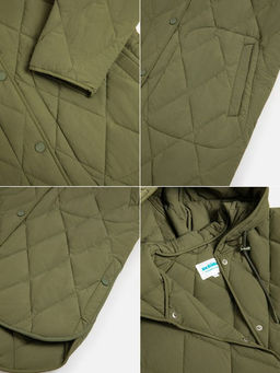 ACOOLA / Пальто детское для девочек Gallo хаки  фото 7