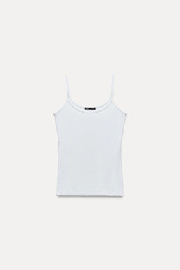 POLYAMIDE SLIM STRAP T-SHIRT - Zara фото 3