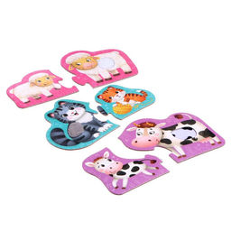 Макси пазлы с тактильными вставками Где чей малыш? - Puzzle time фото 3