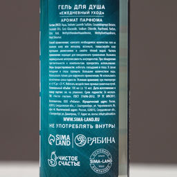 Подарочный набор новогодний «Новых побед»: гель для душа 100 мл и мочалка для тела, Чистое счастье