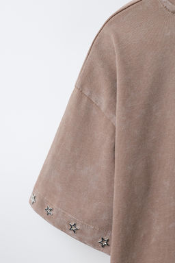 CAMISETA ESTRELLAS BRILLO / Tierra - Zara фото 6