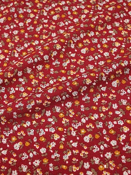 Штапель Тамара цв.бордово-терракотовый, ш.1.44м, вискоза-100%, 100гр/м.кв