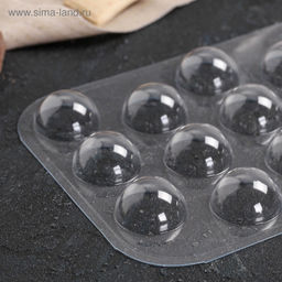 Форма для шоколада и конфет пластиковая Конфеты сферы, 30 мм, цвет прозрачный - Simaland фото 6