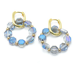 Серьги с кристаллом "swarovski"