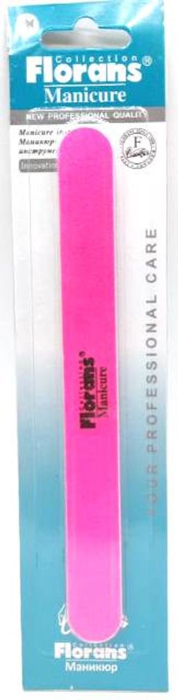 Florans Пилка наждачная F-535 (180/180) цветная прямая 18см, блистер