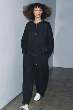 SOFT RIB BALLOON TROUSERS