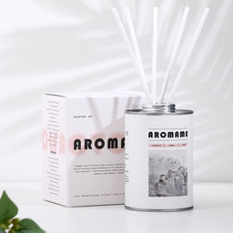 Набор диффузор ароматический Aromame, слива, амбра, кожа, табак, 500 мл, круглая банка - Simaland фото 4