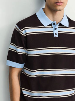 Джемпер поло в полоску / Zarina  фото 4