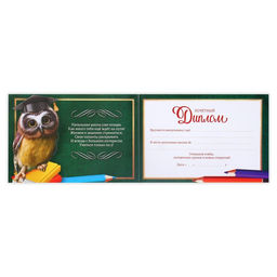 Цена за 20 шт. Диплом на Выпускной «Выпускника начальной школы», А5, 210 гр/кв.м