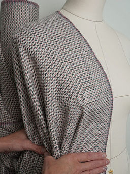 Шерсть пальтово-костюмная Твид Букле цв.молочный/розовый, ш.1.55м, шерсть-50%, п/э-50%, 430гр/м.кв - Купава фото 13