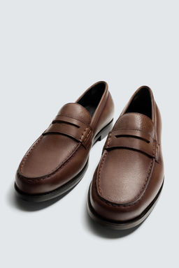 LEATHER PENNY LOAFERS