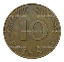 Монета 10 пфеннигов 1979 года J Германия