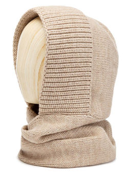 Капор жен. шерсть+акр LB-N88056 beige melange