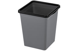 Ведро для мусора с фиксатором 8,5 л 23*22,5*26,5 см квадратное серый/черный (940818) - Elan gallery фото 5