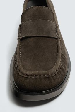 LEATHER PENNY LOAFERS - Zara фото 6