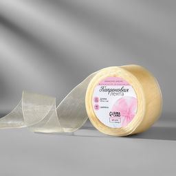 Лента капроновая, 40 мм, 20 1 м, цвет слоновая кость №08