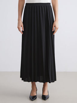 Beli Lastikli Pileli Etek