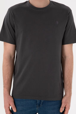 Футболка мужская U.S. Polo Assn из хлопка антрацитовая  фото 14
